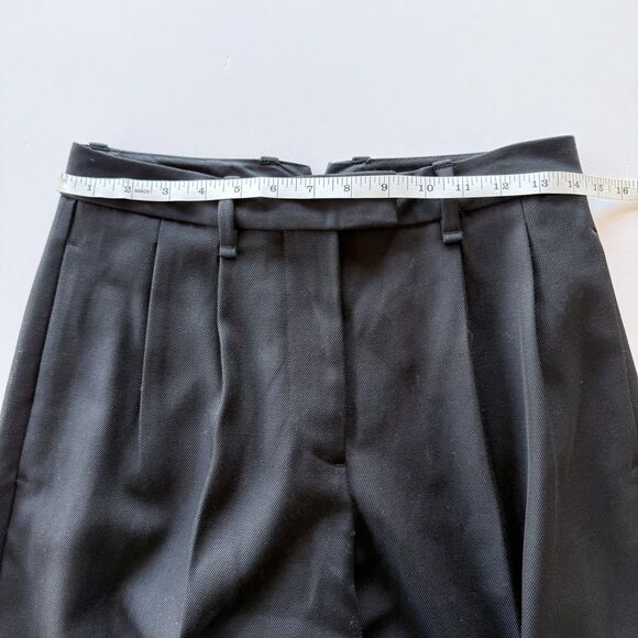 NWT Rag & Bone Women's Marianne Italian Wool Cuffed Hem Trousers in Black Size 2 - Picture 12 of 13